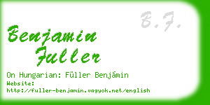 benjamin fuller business card