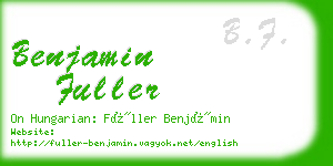 benjamin fuller business card